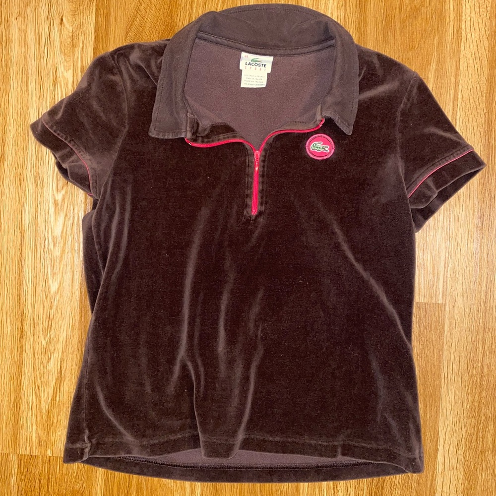 VINTAGE LACOSTE VELVET TRACKSUIT